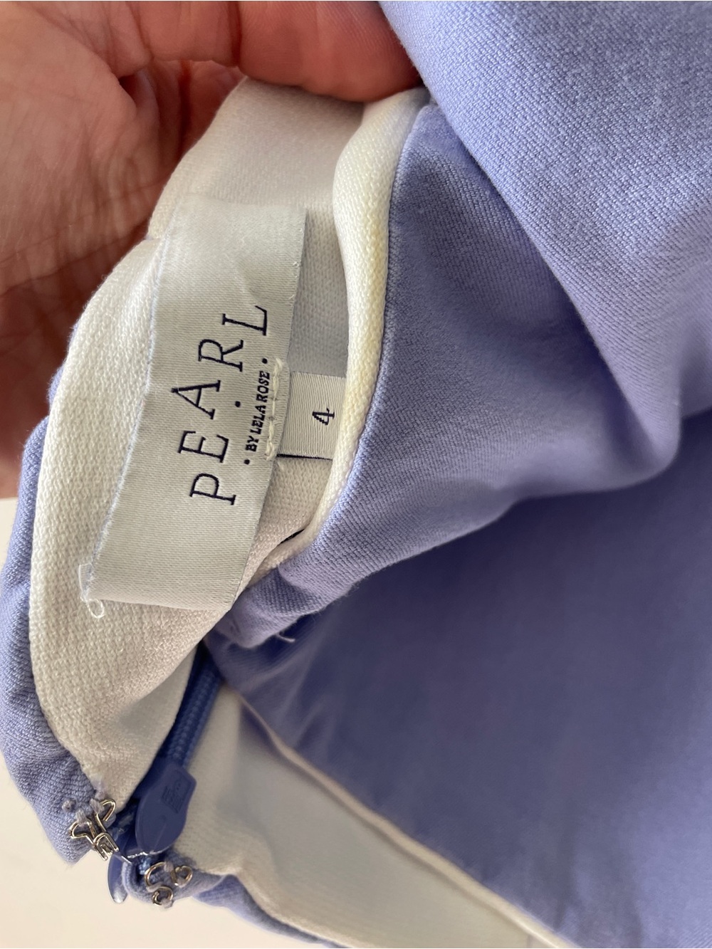 Coastal High Waisted Ankle Trousers Size 4 Quiet Luxury Pastel Purple Blue - Picture 2 of 7